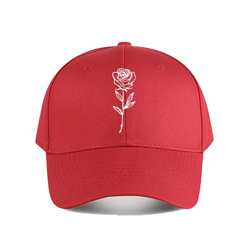 Minimalist Line Art Rose Vinyl Decal Baseball Cap Fashion Unisex Sunhat Womens Outdoor Sports Snapback Cap