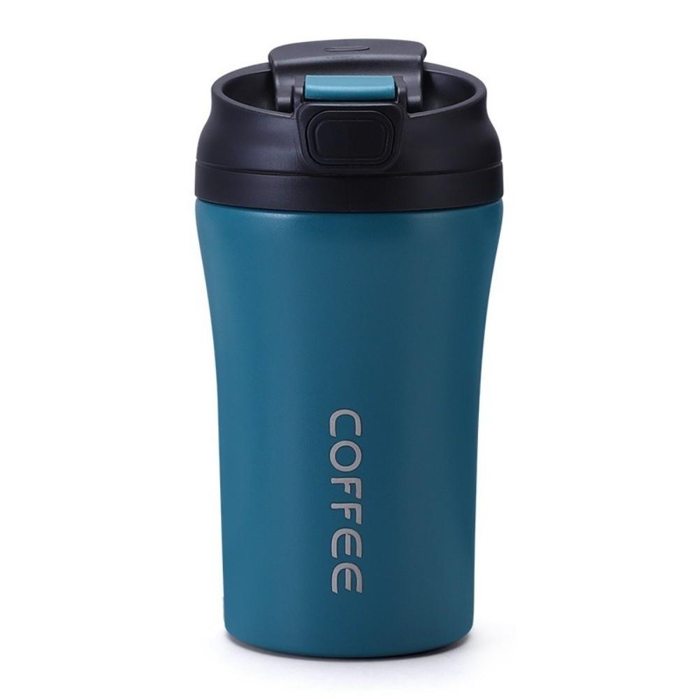 420ml Capacity Coffee Cup Flip Lid Vacuum Tumbler Creative Water Bottle Travel
