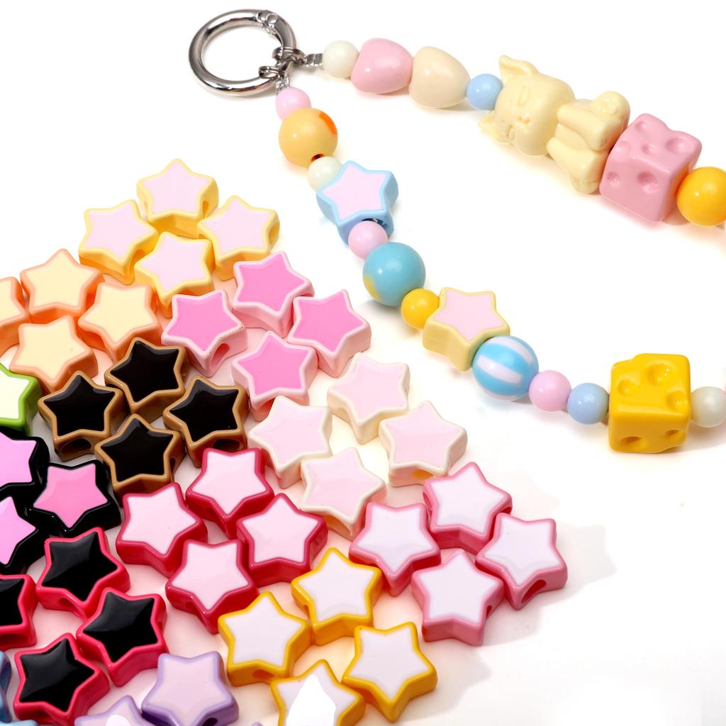 2Pcs Acrylic Pentagram Beads For DIY Necklace Bracelet Earrings Jewelry Making Craft Accessories