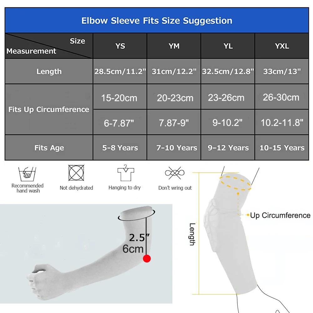 1Pcs Kids/Youth Sports Honeycomb Compression Knee Pads Elbow Brace Guards Protective Gear For Basketball,Football, Cycling