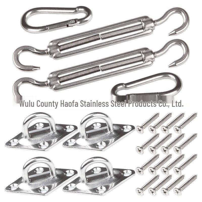 304 Stainless Steel Shade Sail Kit with Turnbuckle Set for Outdoor Use