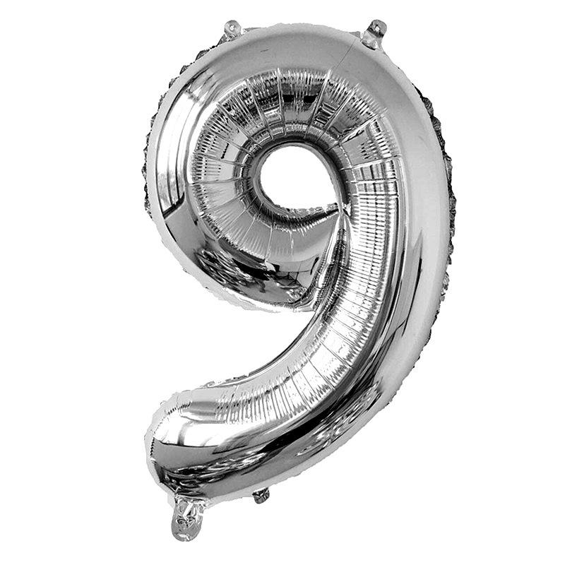 32-inch Gradient Gold/Silver/Rose Gold Number Foil Balloon (US Version)