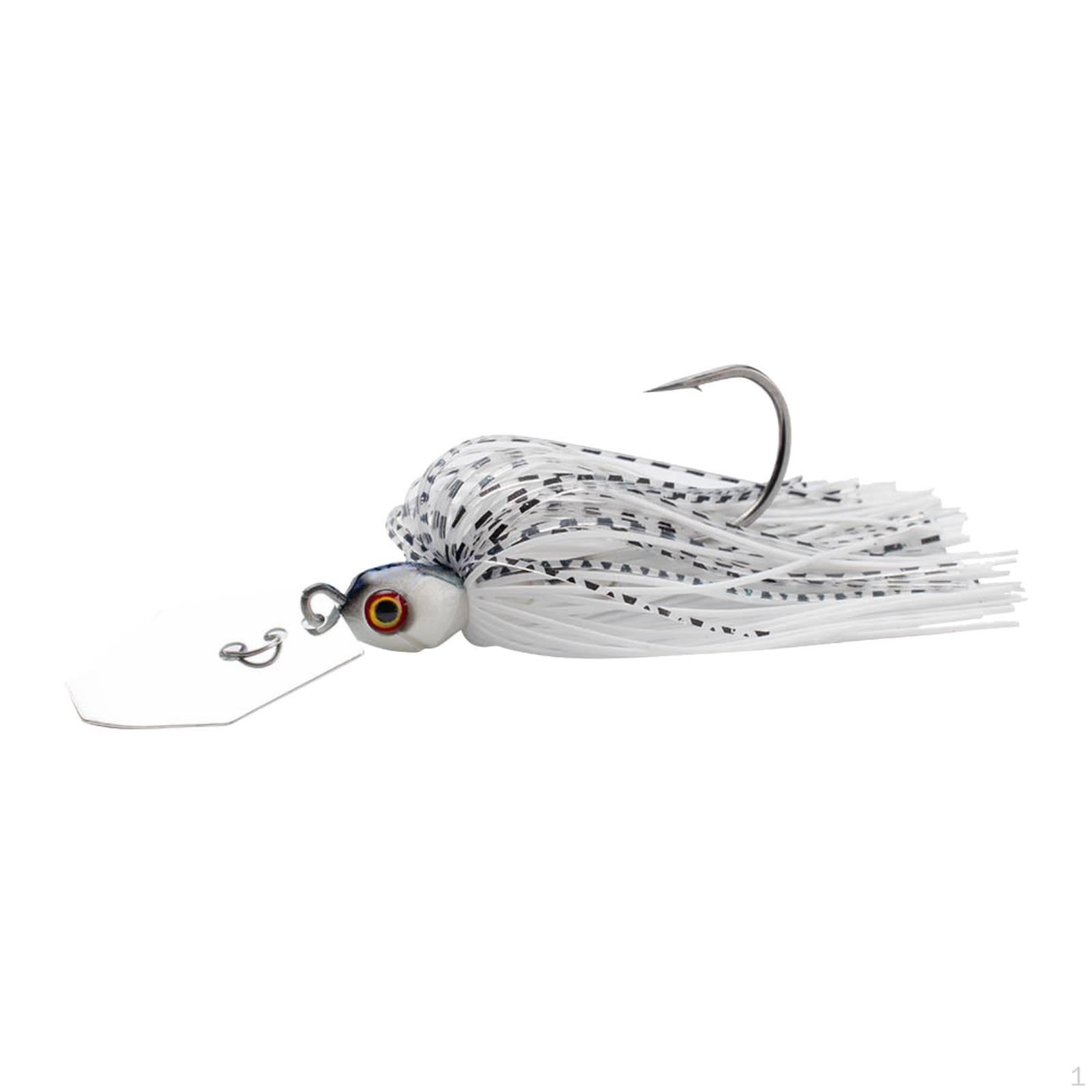 Bladed Jig Chatter Lure for Bass Trout Walleye White 7g