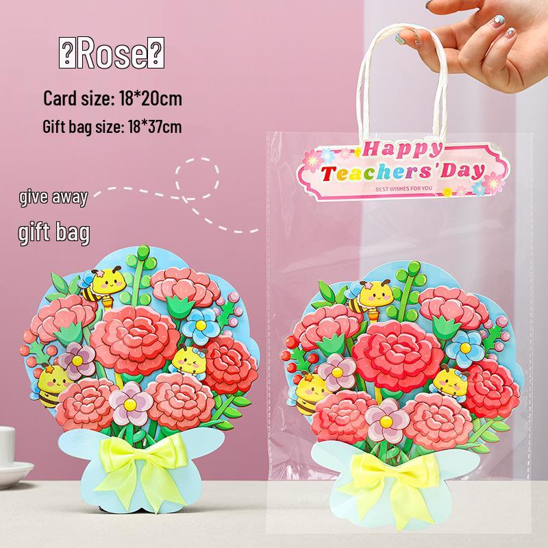 DIY Teacher s Day Card & 3D Flower Gift Kit: Handmade Children s Gratitude Pack