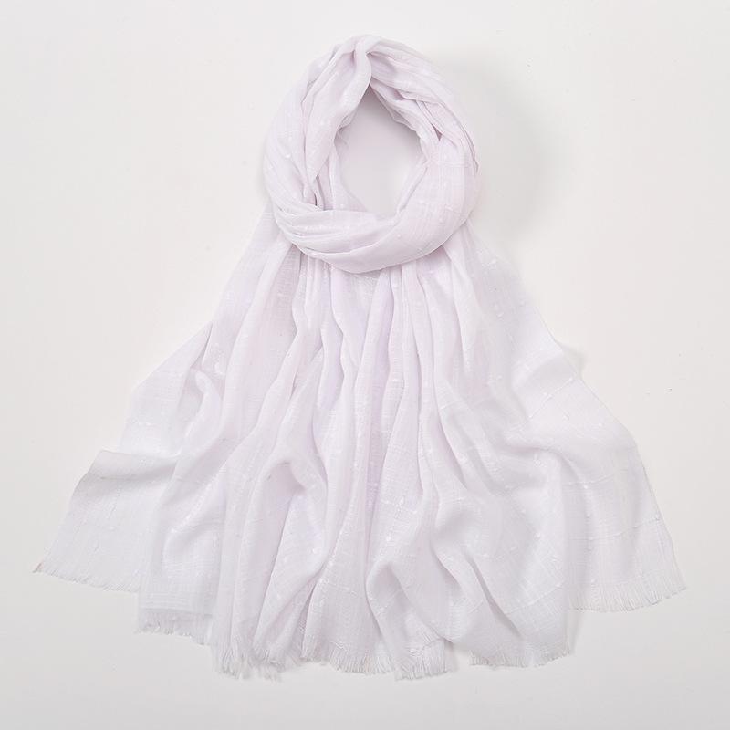 Fashion Cotton Viscose Scarf Wrinkle Plaid Pom Pom Fringe Shawls and Wraps Autumn Echarpe Pashmina Bufanda Muslim Sjaal 180*70Cm
