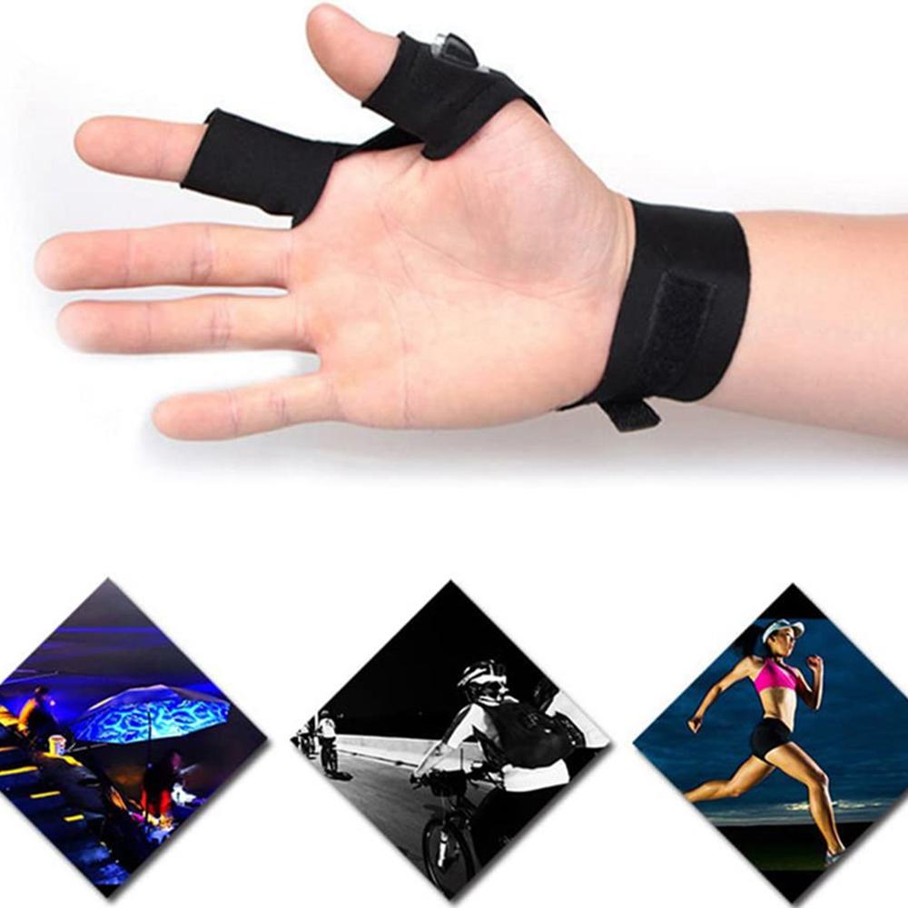 LED Lighting Gloves for Running Cycling Camping Waterproof Flashlight Fingerless Gloves Outdoor Hiking Rescue with Luminous Lamp