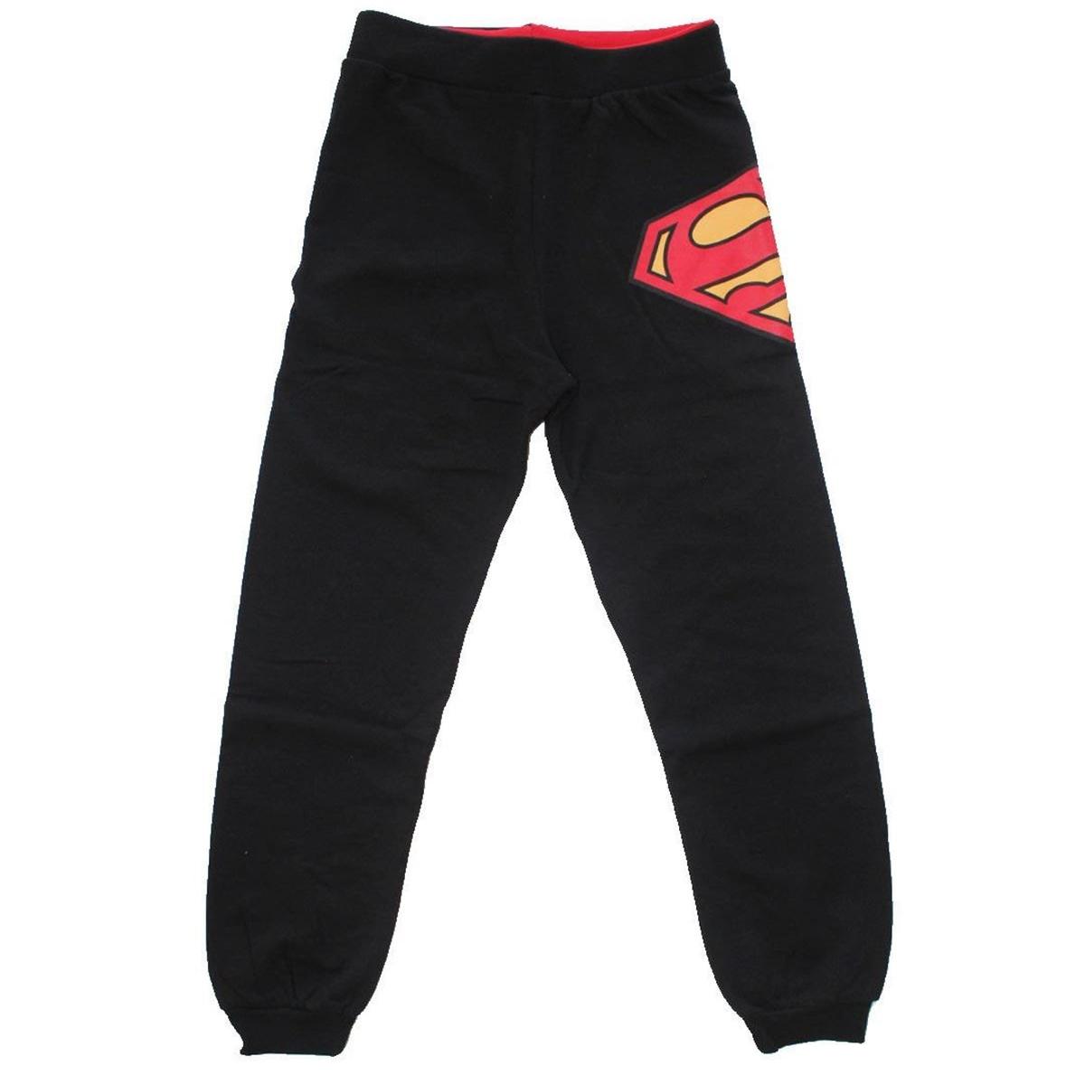 

Черный спортивный костюм с одинарным низом с принтом Супермена для мальчиков 11 Years