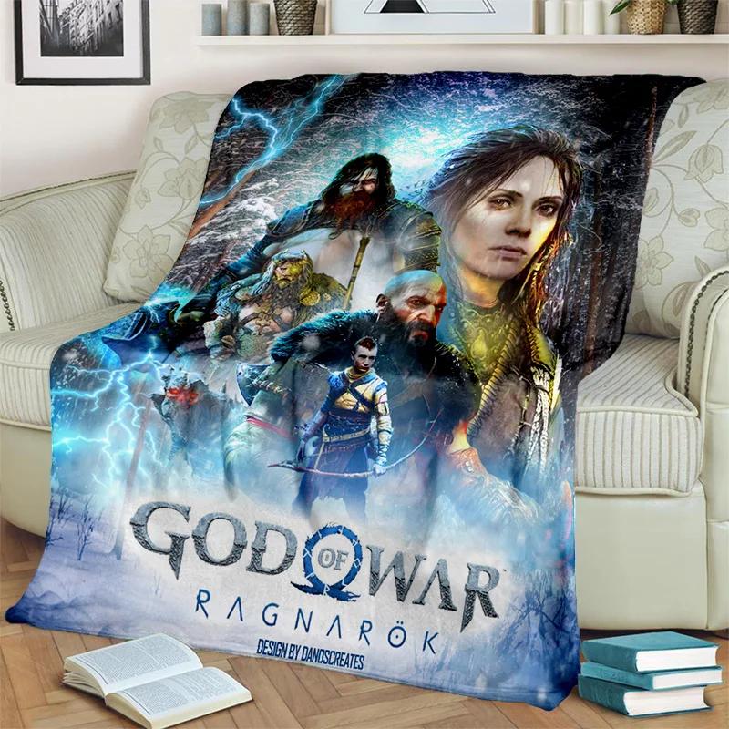 3D hry God of War Hry Kratos HD deka, měkká deka pro domácí ložnici Pohovka Pohovka Piknik Cestovní přikrývka do kanceláře pro děti