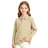 Girls' School Uniform Long Sleeve Casual Dress Top for Everyday Wear