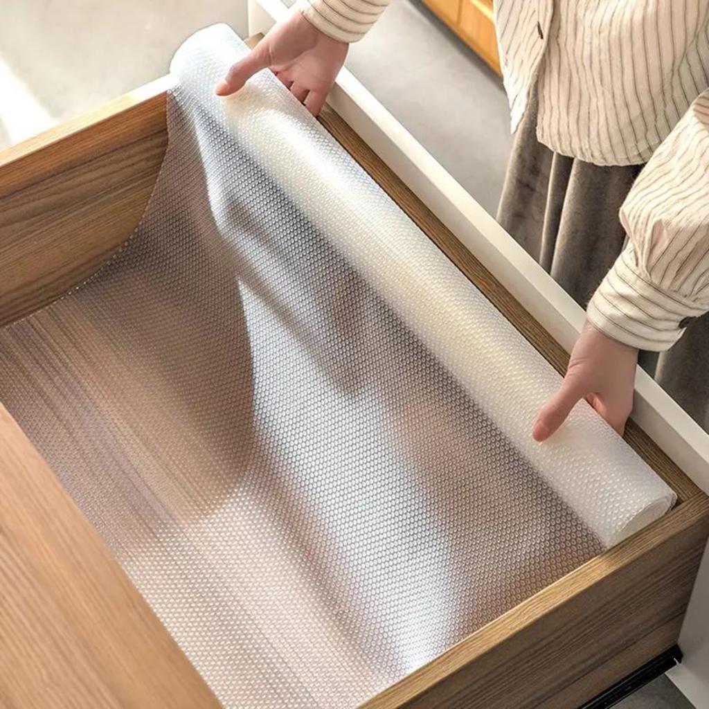 30x150cm 1 Roll Non Adhesive Shelf Liners For Kitchen Cabinets, Waterproof Drawer Liners For Kitchen, Non-Slip Cabinet Liner For Kitchen Cabinet