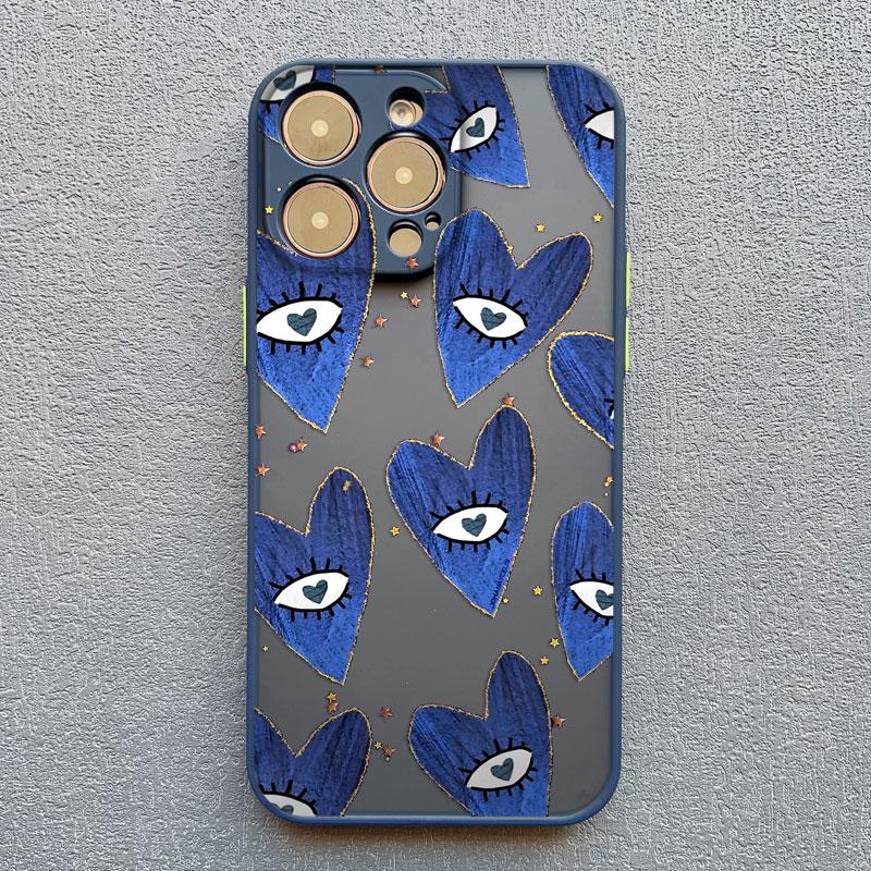 Ogen van Liefde Mode Telefoonhoesje voor IPhone 17 16 Pro Max 15 14 Plus Pro Max 13 Mini 12 11 Pro Max Schokbestendige Beschermhoezen