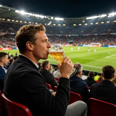 Yousheng 2 Adet Futbol Kupası Bira Bardağı, Maç Günü İçin Futbol Kutlama Bardağı, 500ml Kapasite Futbol Partisi İçecek Bardağı Partiler Barbekü Ev İçin