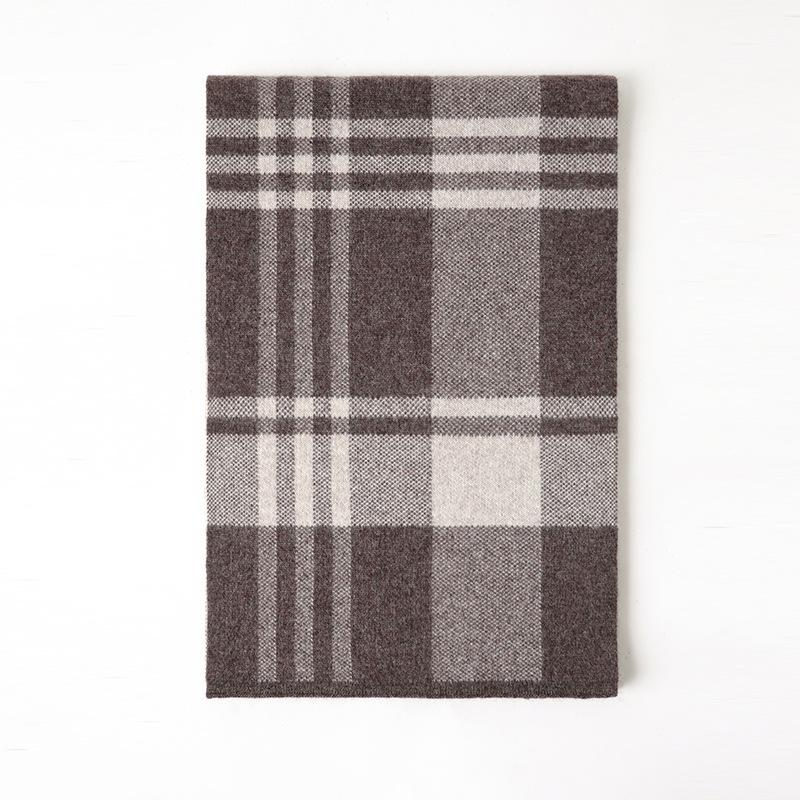 

Клетчатый кашемировый шарф мужской повседневный простой шарф для тепла осенне-зимний тренд легкий 2025 мужской зеленый 2025 180cm кофейный