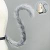 Halloween Cosplay Accessory Headband Furry Tail Cats Costume for Women Masquerade Christmas Halloween Role Play
