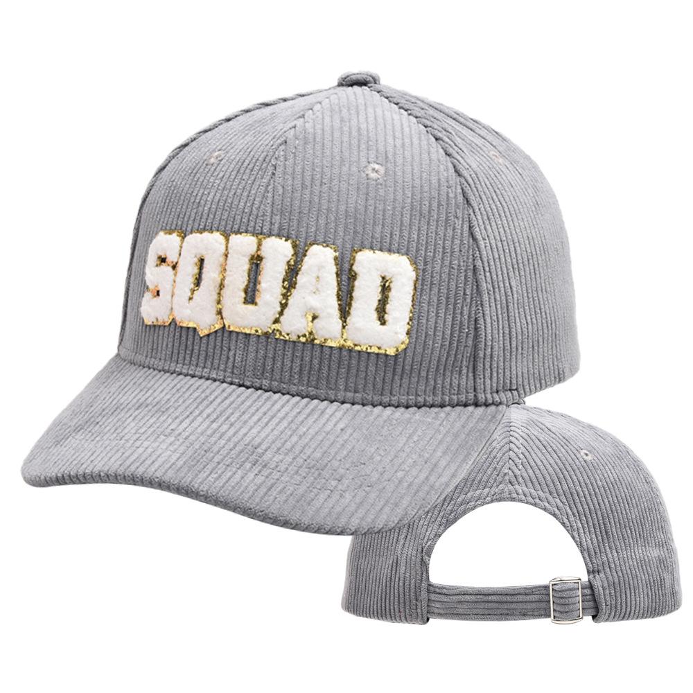 New Unisex Squad Bride Corduroy Baseball Caps Outdoor Adjustable Trucker Cap Hip Hop Snapback Dad Hat for Women Casual Sun Hats