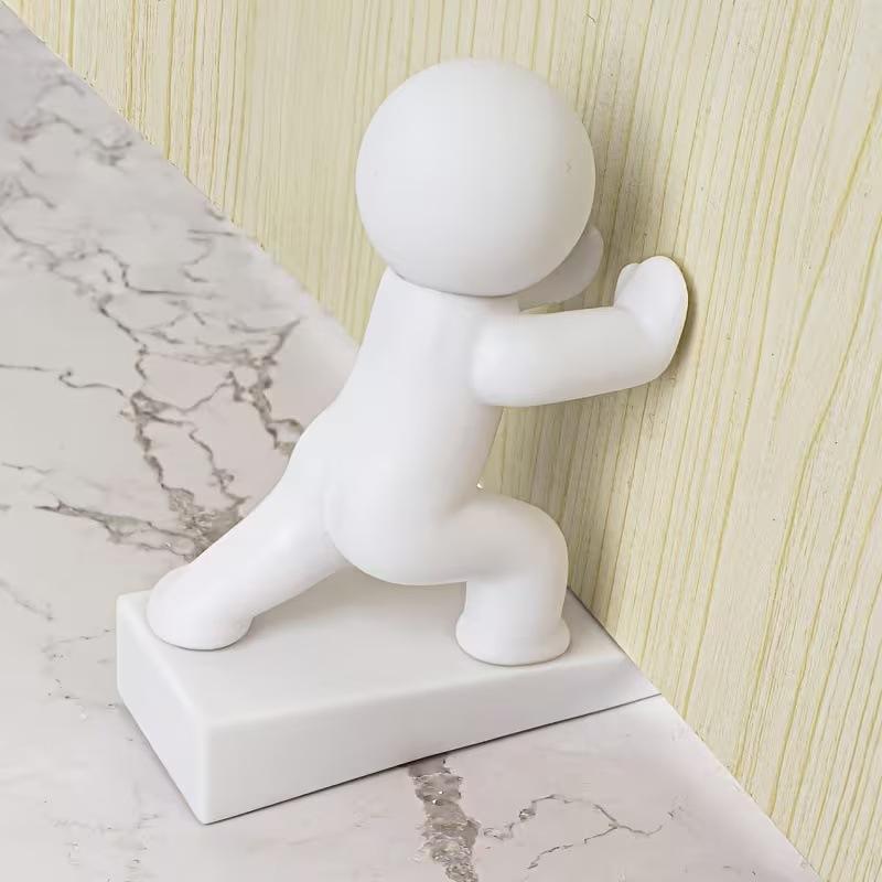 Cartoon Decorative Door Stop Non-slip No Drilling Door Stopper Anti Collision Action Figure Door Bumper for Home&Bedroom