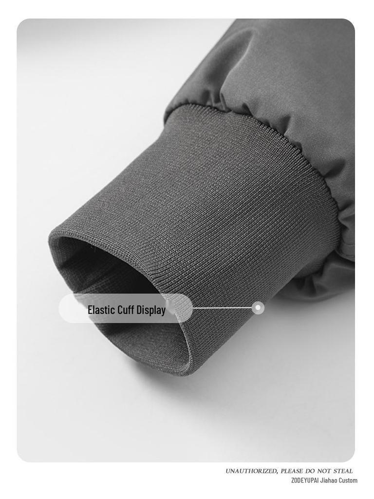 Windproof Custom Embroidered Coach Flight Jacket with Stand Collar