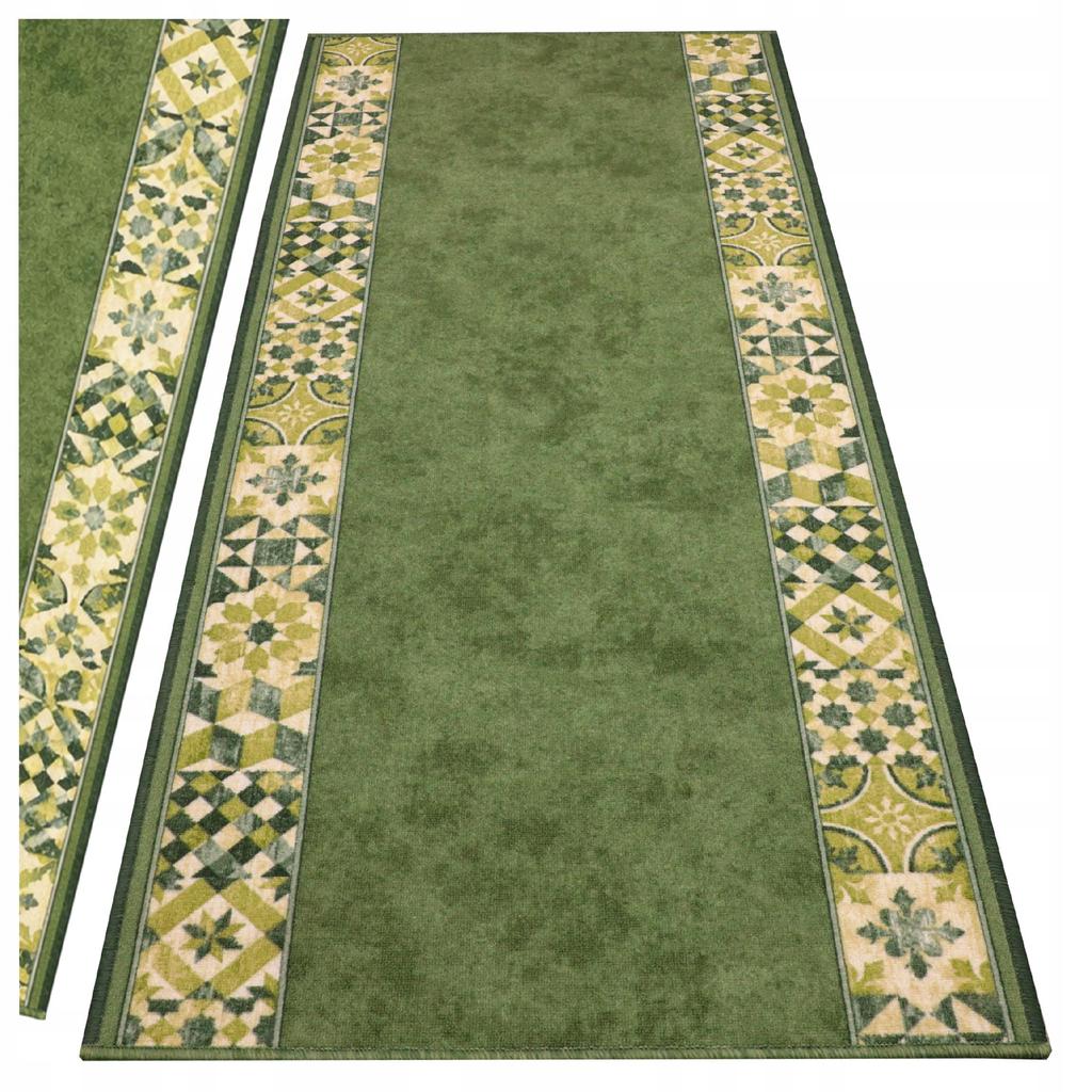 [7] LOMA GREEN 80 x 220cm Rubberized Rug D6989