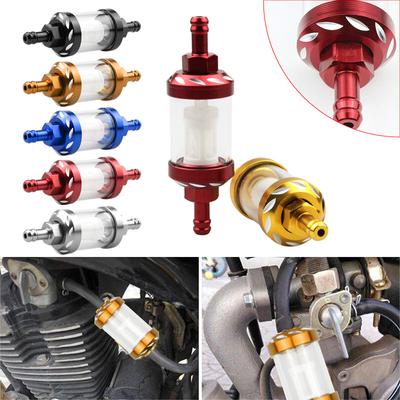 Neuer Motorrad-Benzinfilter aus Aluminiumlegierung, modifiziertes Zubehör, Kupferfilterelement, 8 mm, Benzin-Ölbecher, Ölfilter, Ölbecher