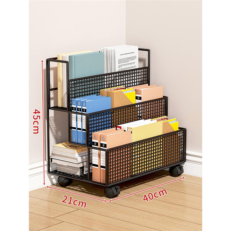 Carrello Porta Libri Mobile a più Strati con Ruote Carrello da Cucina Organizzatore per Bagno Scaffali Porta Snack per la Casa