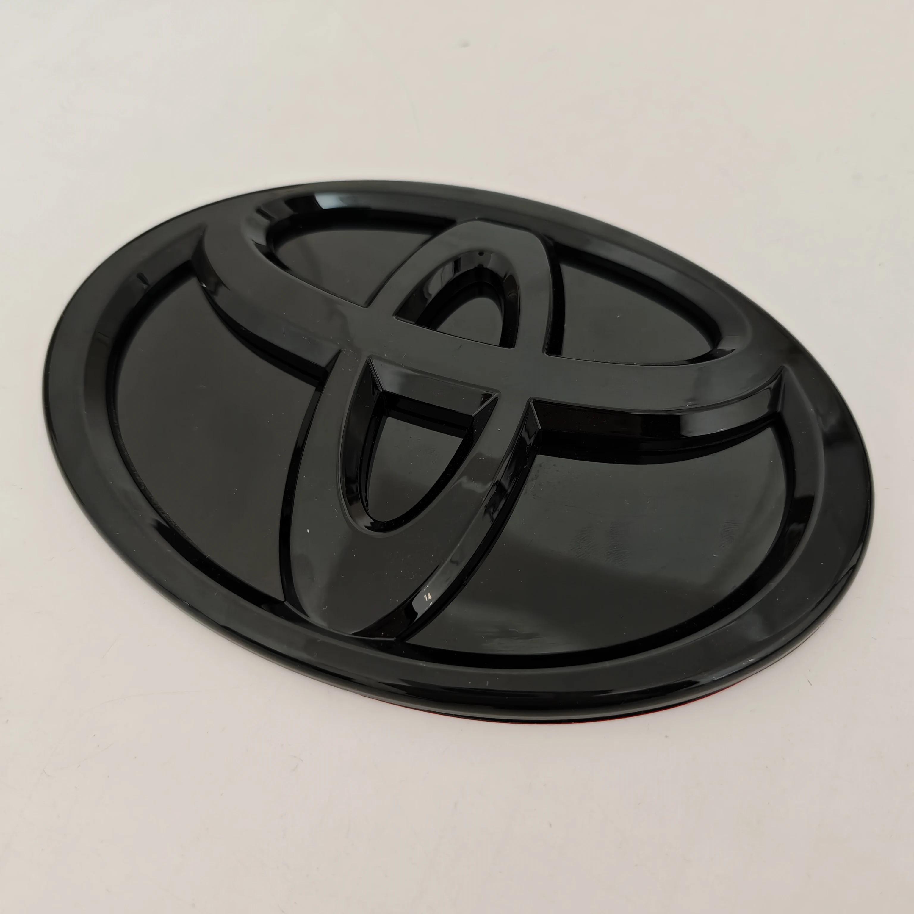 

for Toyota RAV4 CAMRY COROLLA LANDCRUSER RAV4 VIOS SIENNA YARLS Modified Black Bottom Front Grille Badge Trunk Car Logo Suitable 10cm X 6.8cm