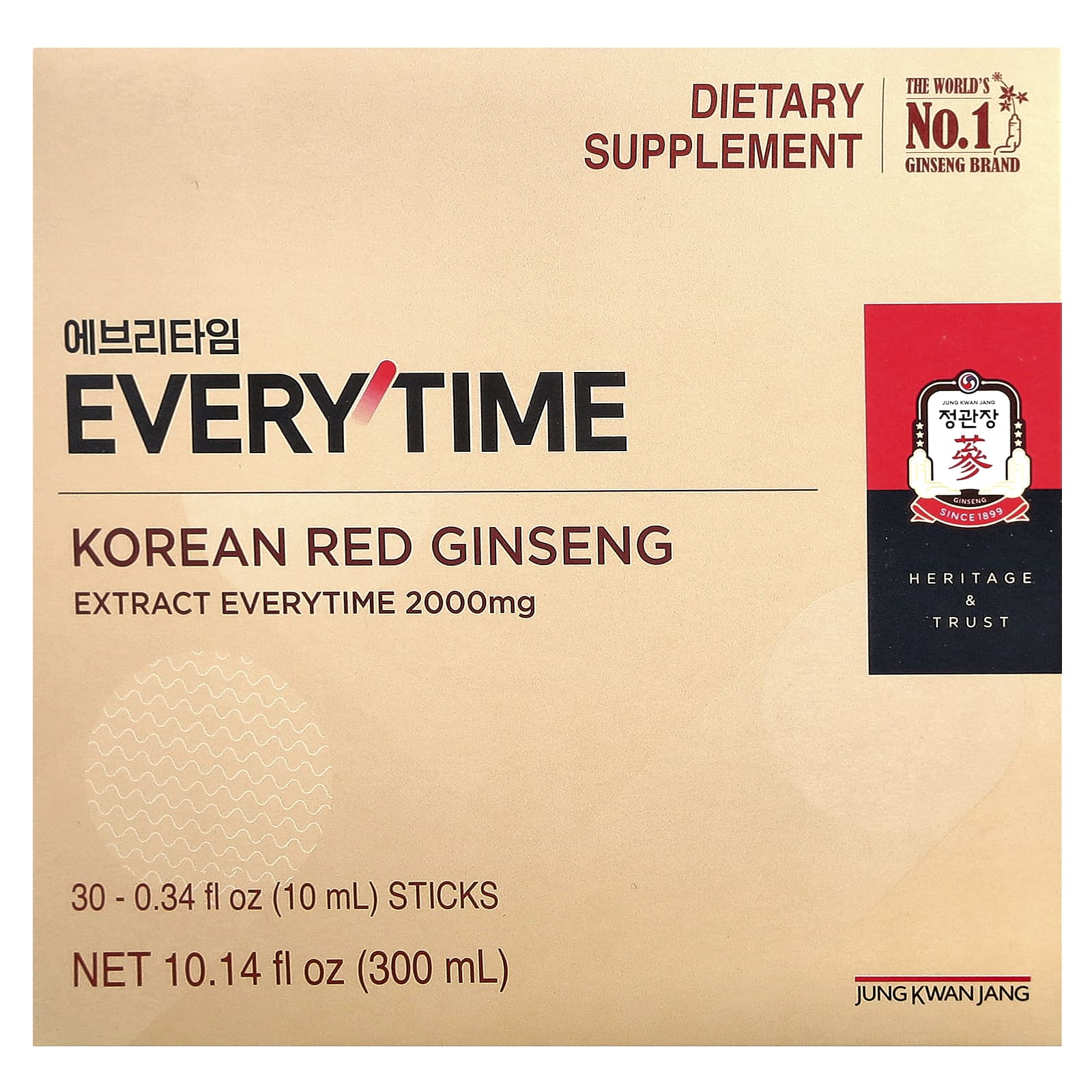

Korean Red Ginseng Extract, Everytime, 30 Count, 10 mL (0.34 Fl Oz) Each