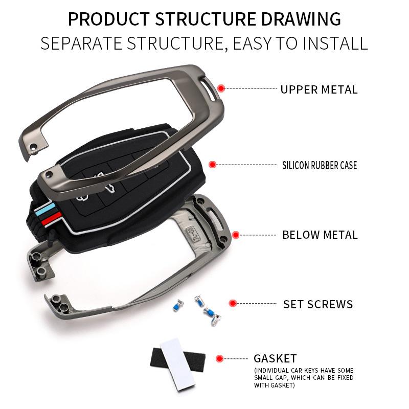 Zinc Alloy Car Key Case Cover Shell Fob Key Bag for Geely Okavango Coolray Atlas Monjaro Tugella Emgrand GT S Proton X50 X70