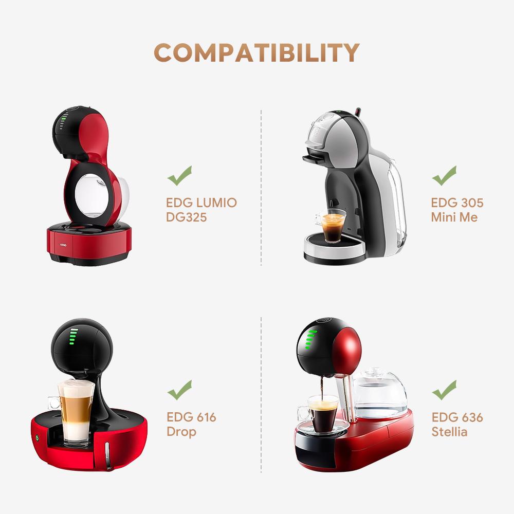 Icafilas For Dolce Gusto Lumio Stainless Steel Coffee Capsule Pods Refillable Dolci Gusto Reusable Coffee Filters Ground Tamper Quality