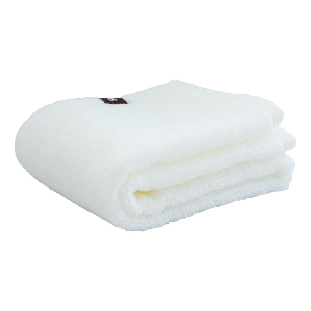 Oka PLYS Will Mini Bath 46cm x White Towel, Approx. 100cm,