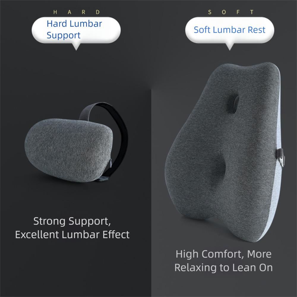 New Memory Cotton Waist Pillow Adjustable Convenient Back Cushion Lumbar Pillow Back Support Cushion Office Seat