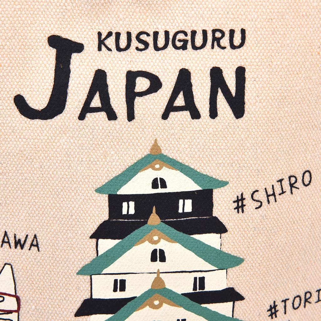 Canvas Petit Tote Japanese Cat Daruma and Nekozawa IV [Kusuguru Japan] Bag, Pattern,