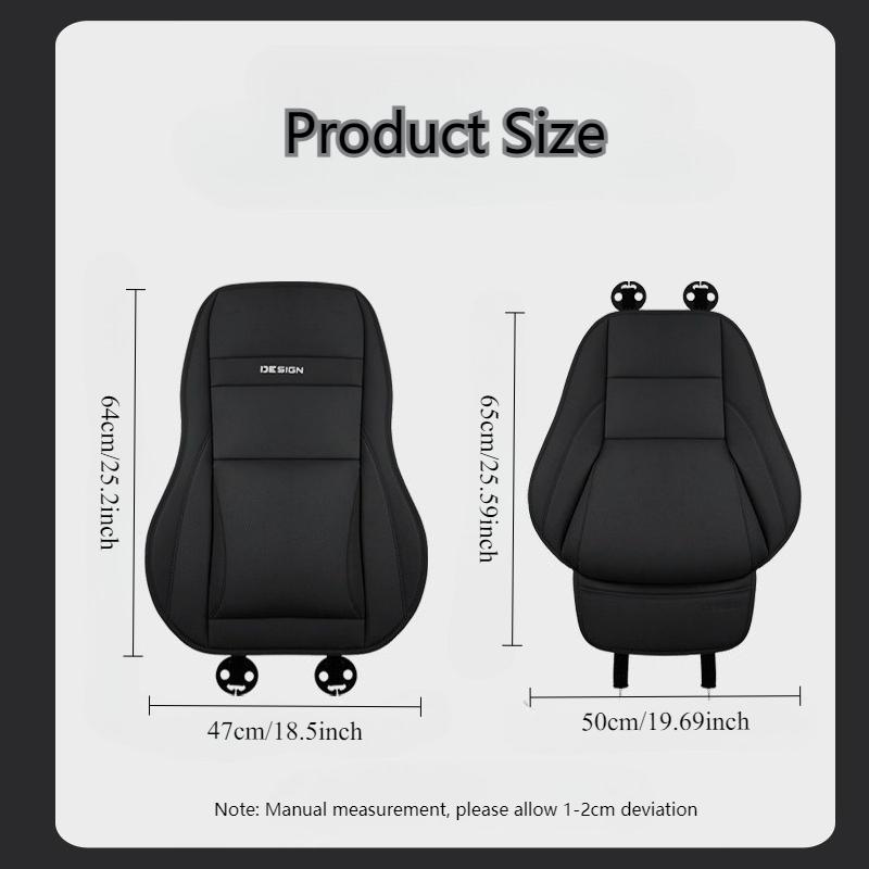 Ergonomic Car Seat Cushion with Lumbar Support Breathable PU Perforated Leather, Universal Fit for Cars, SUVs & Trucks