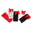 Valentines Day Over Knee Long Socks Cute Bowknots Lip Heart Pattern Thigh High Stockings for Women Parties Casual Wear