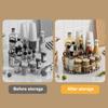 1Pc 360° Rotating Desktop Storage Spice Rack Large Capacity Condiments Organizer for Kitchen Bathroom Cosmetic Perfume Box