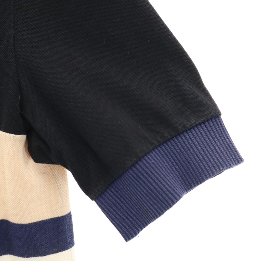 Fred Perry Made In Portugal Border Pattern Short Sleeve Polo Shirt Fawn Men's Used