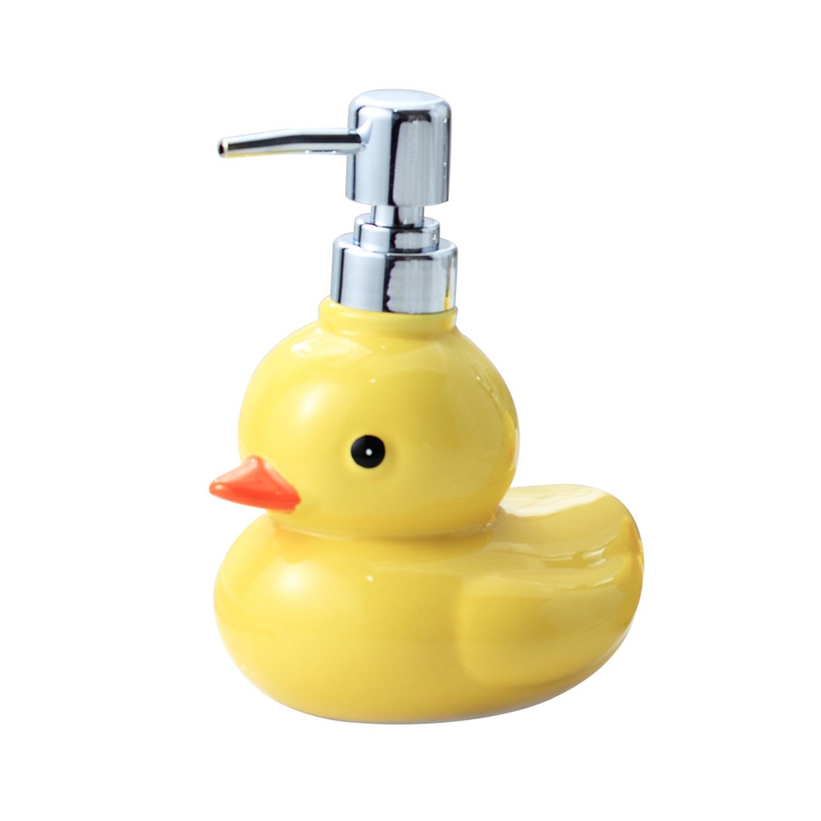 

Керамические желтые утки дозаторы для мыла с пеной Дезинфицирующие средства Бутылочки с дозатором для туалетных принадлежностей Герметичные дозаторы для детей и взрослых