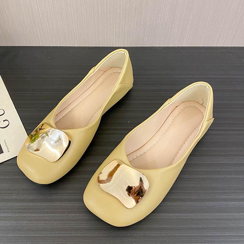 2024 Shoes for Women Slip-on Shallow Mouth Soft Square Toe Casual Women's Sports Shoes Flat Shoes Versatile New Slip-on Summer