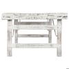 Table Basse - HOME ESPRIT - 148 x 69 x 47 cm - Blanc - Bois recyclé - Pliable