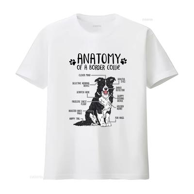 Anatomie eines Border Collies T-Shirt Lustiges Design für Hundebesitzer Kluger Kopf Seelenvoll Augen Snack-Detektor Mehr Vintage Gewaschen