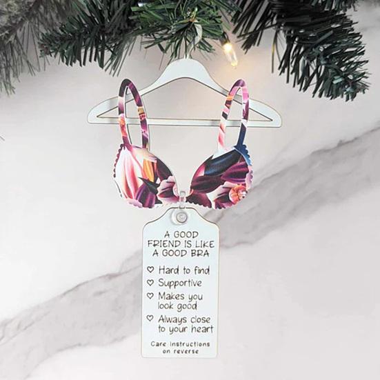 A Good Friend Is Like A Good Bra Ornament Funny Best Friend Christmas Ornament Holiday Keepsake Gift for Adults Women Friends Coworkers