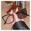 New metal color-changing anti-blue glasses fashion square anti-blue glasses European and American color-changing glasses