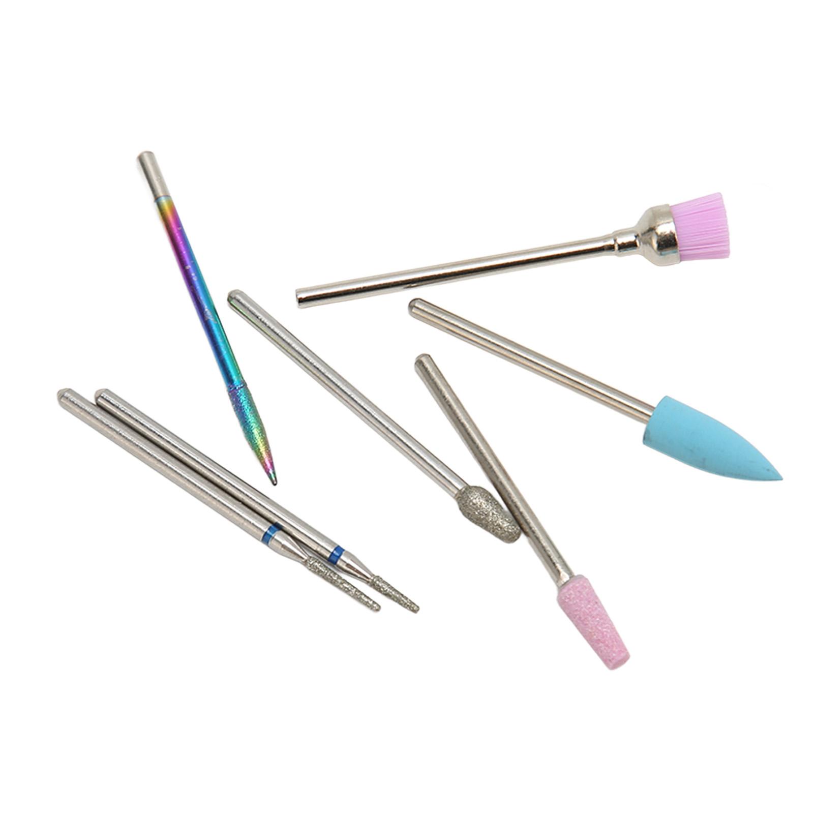 

7 шт., вольфрамовые стальные сверла для ногтей, набор профессиональных насадок для удаления кутикулы для гель-лака для маникюрного салона