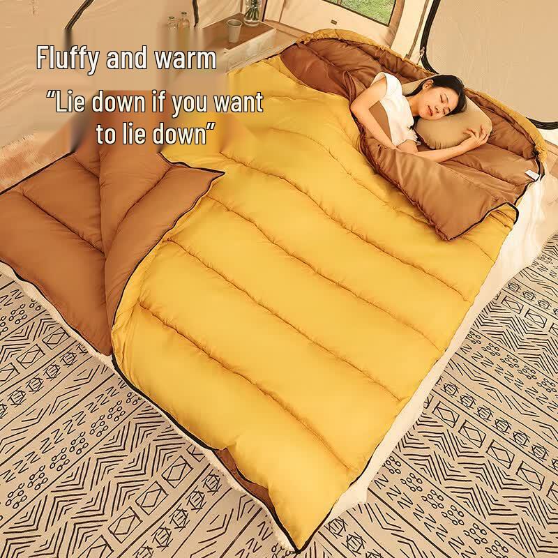 Ronglv Double Outdoor Sleeping Bag - Detachable & Warm