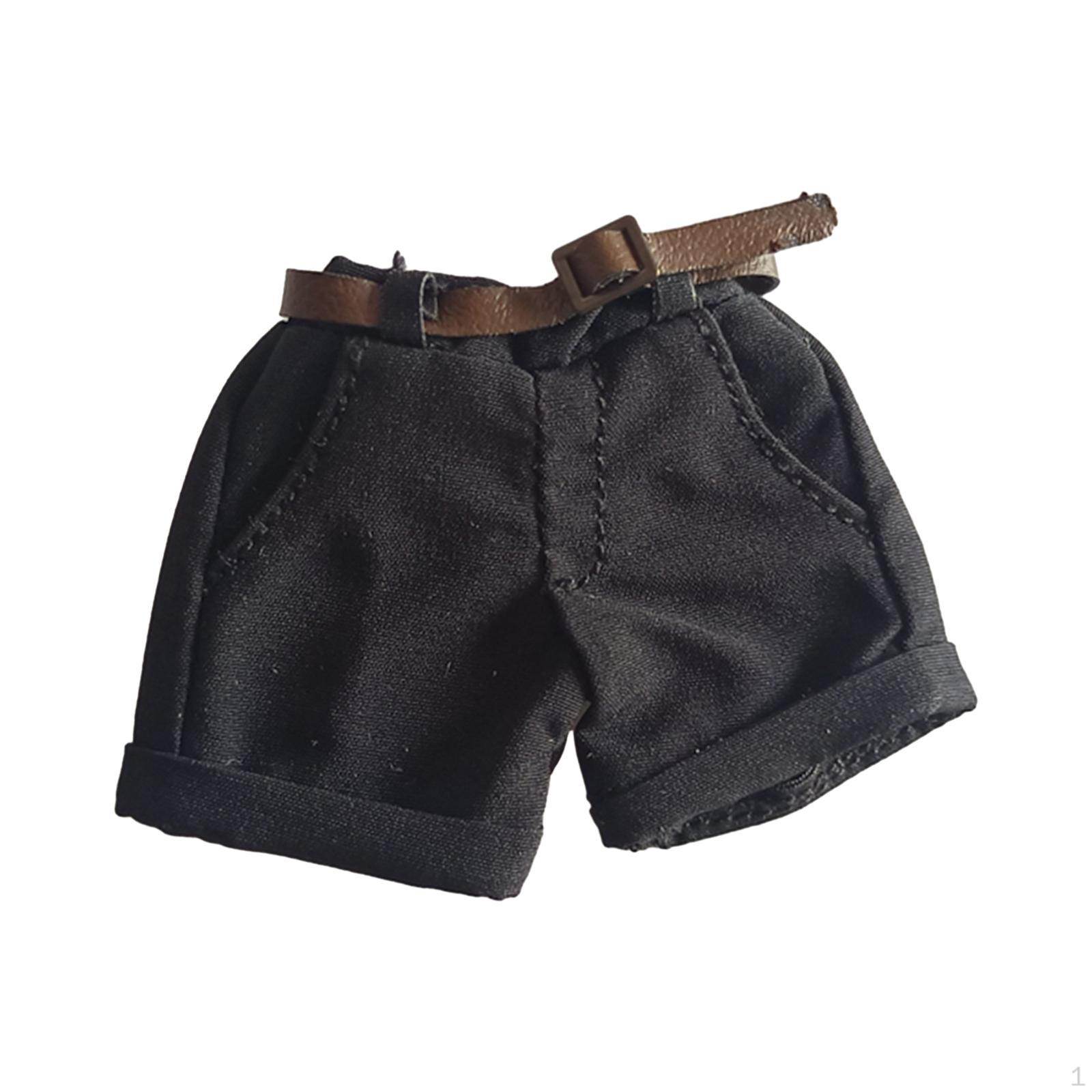 

1/12 женская фигурка шорты наряды костюм ручной работы стильные аксессуары модель кукла декор мягкий чёрный