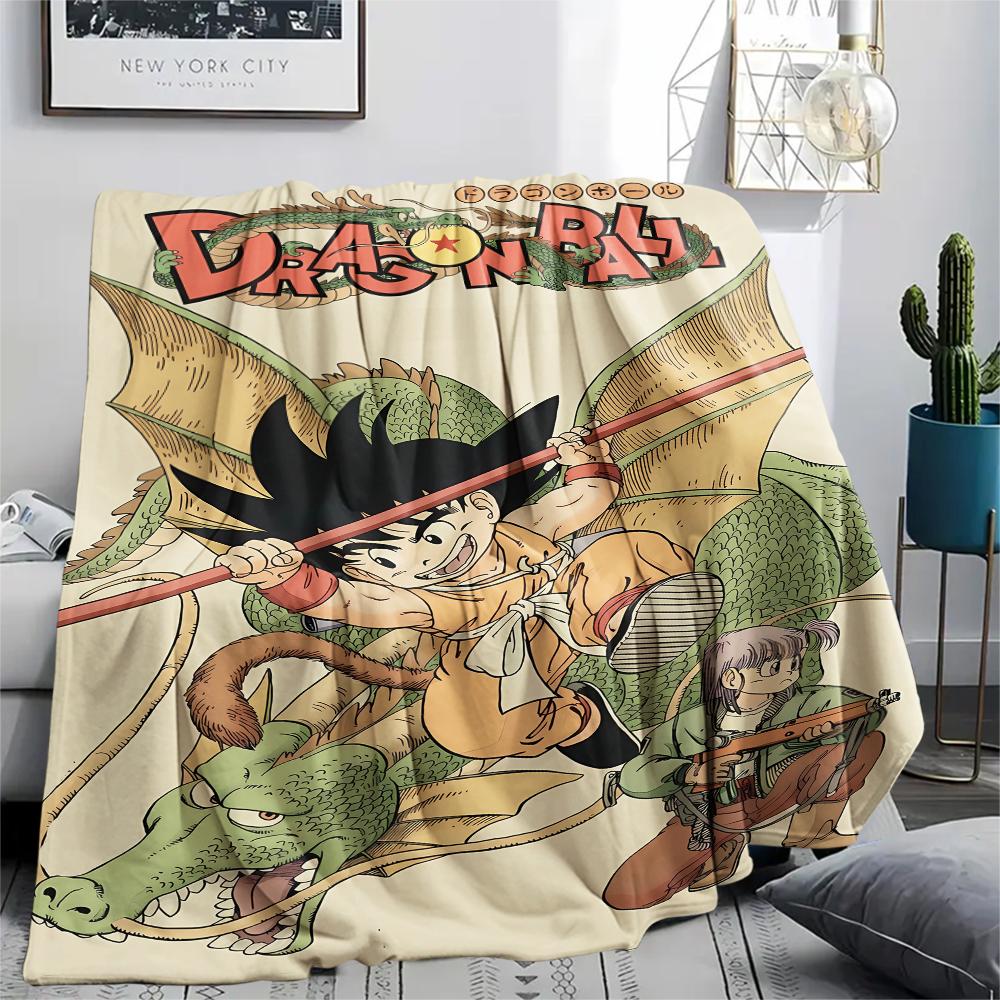 Dragon Ball character Print Flannel Blanket High quality Comfortable for All Seasons Home Decor Warmth and Comfort Perfect for Christmas Gifts