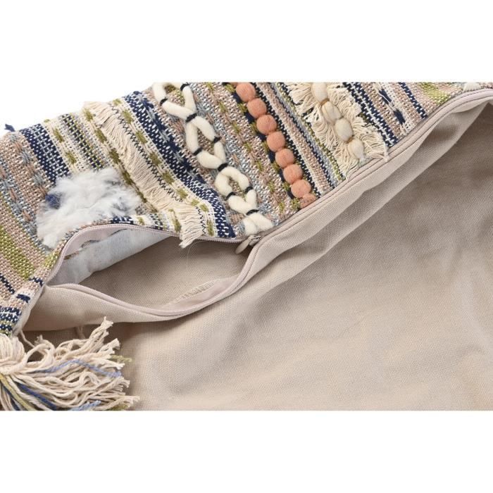 Housse De Coussin Multicouleur Frange 50 X 1 X 50 Cm