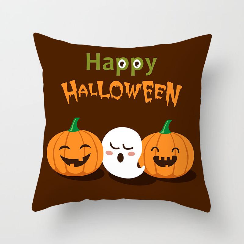 New Halloween Peach Skin Pillow Cover Festive Home Sofa Pillow Cover
