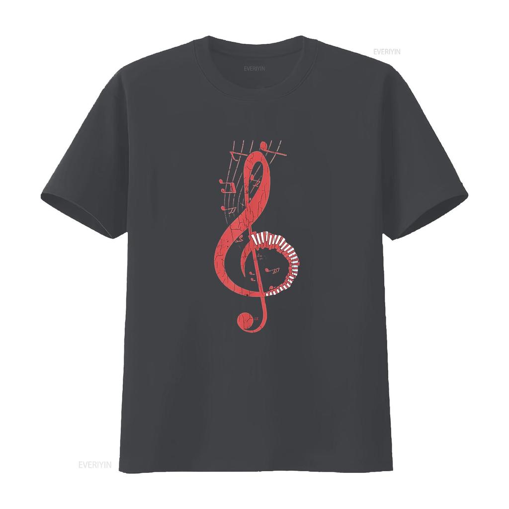 Womens Piano Music Funny Player Musician T Shirt Black Large vintage Washed fashion Top For Everyday Wear designer clothes