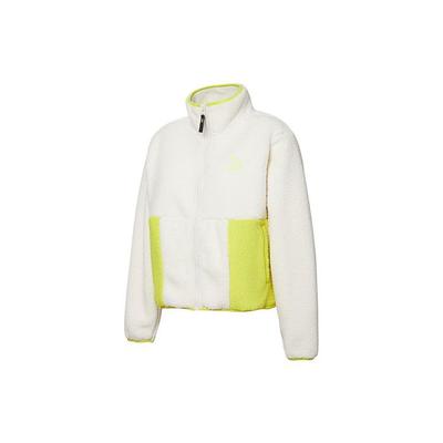 Vintage Casual Faux Shearling Jacket Women Jackets Ivory 533032-74