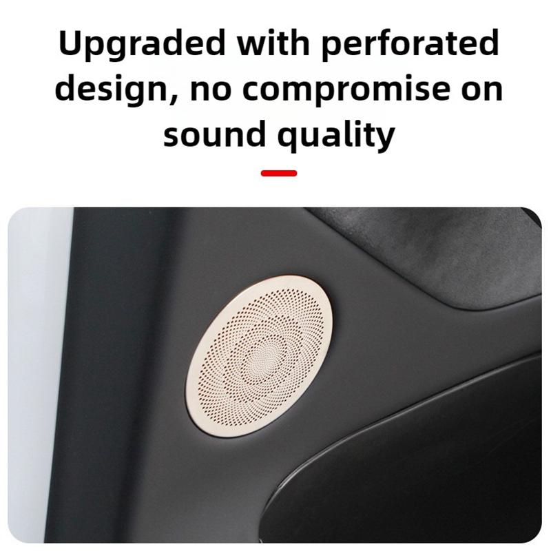 Car Stainless Steel Accessories for Tesla Model Y Juniper 2025 Speacker Cover Front Rear Speakers Air Oultet Protector Sticker